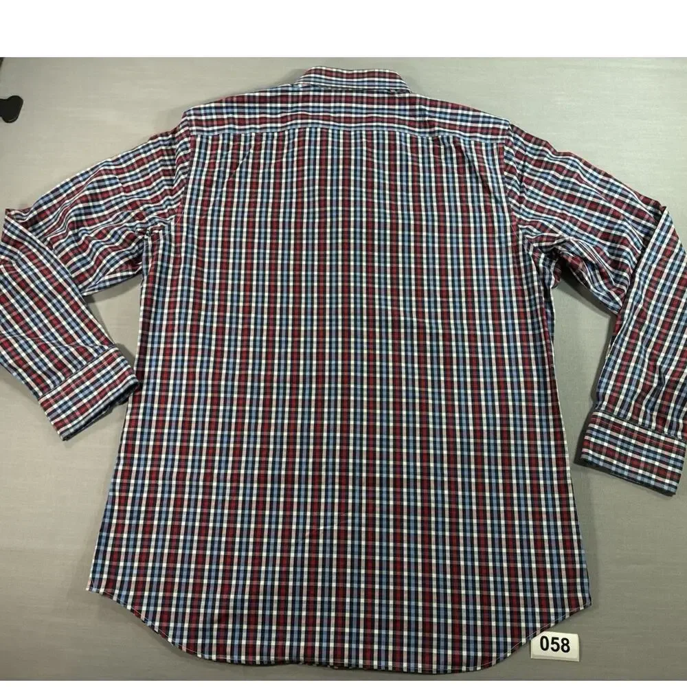 Banana Republic Slim Fit Plaid Button Down Shirt Men's Large Non Iron